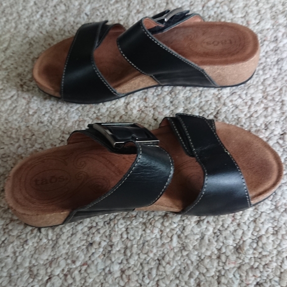 Taos My Dear Black Slide Sandals with Buckle size 6.5 - Picture 11 of 15